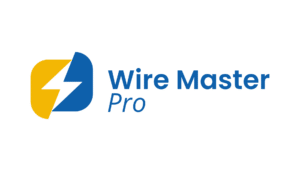 Wire master pro transparent logo in a rectangular form.